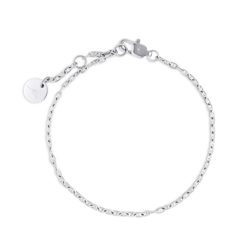 BRACELET PETITES MAILLES OVALES (CHAINE FINE) ACIER INOXYDABLE - MIA BIJOUX