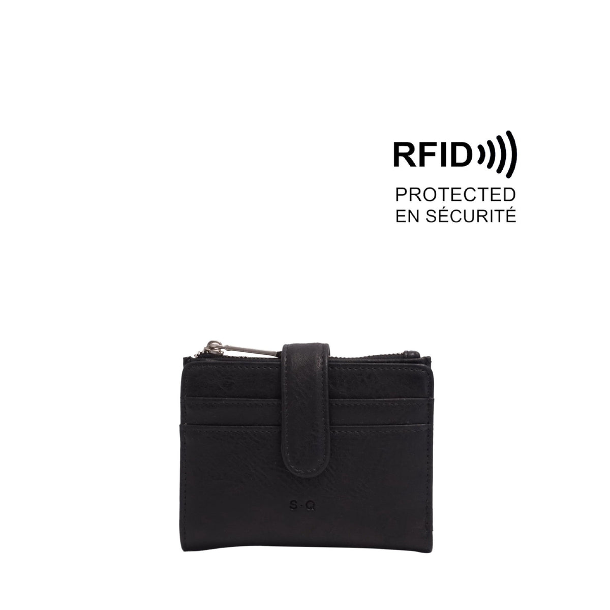 PORTEFEUILLE AIMEE NOIR - S•Q