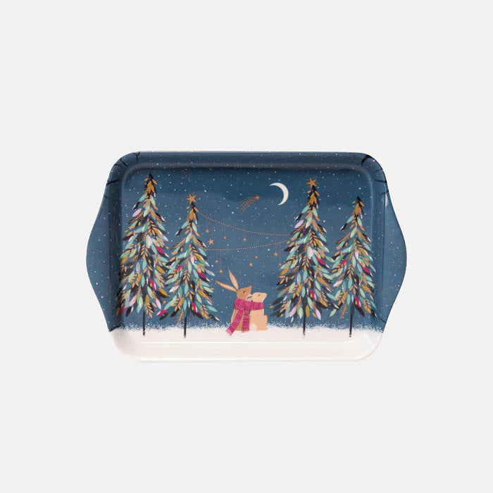 ENSEMBLE TASSES ET PLATEAU WOODLAND TALES MOONLIGHT RABBITS - SARA MILLER LONDON