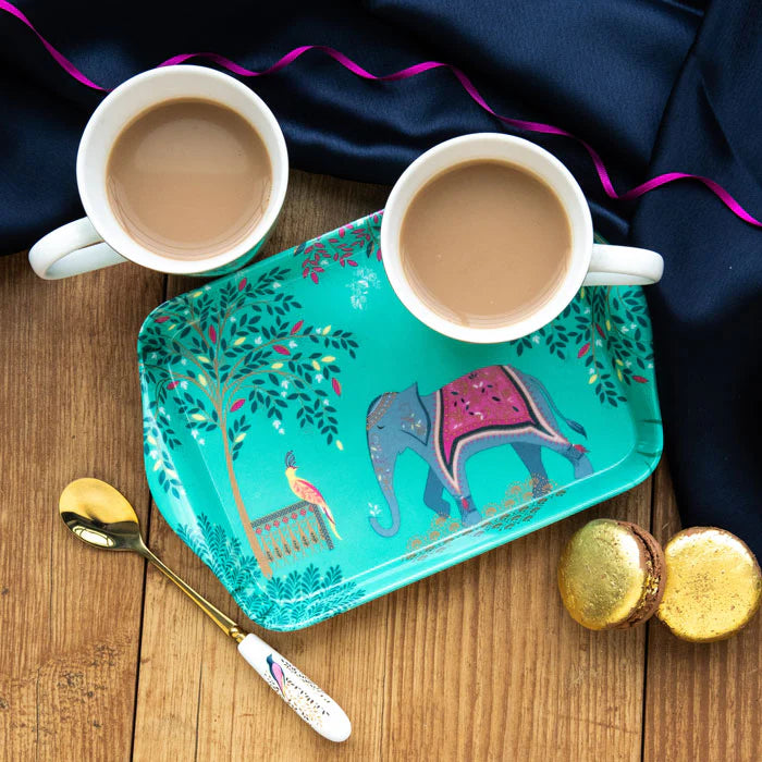 ENSEMBLE TASSES ET PLATEAU ELEPHANT SARA MILLER LONDON | PORTMEIRION