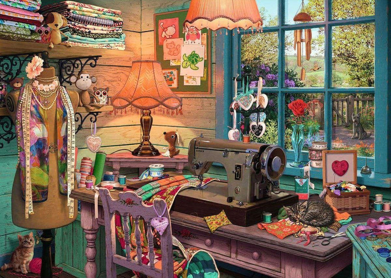 CASSE-TETE 1000 MORCEAUX LE HANGAR POUR LA COUTURE | RAVENSBURGER