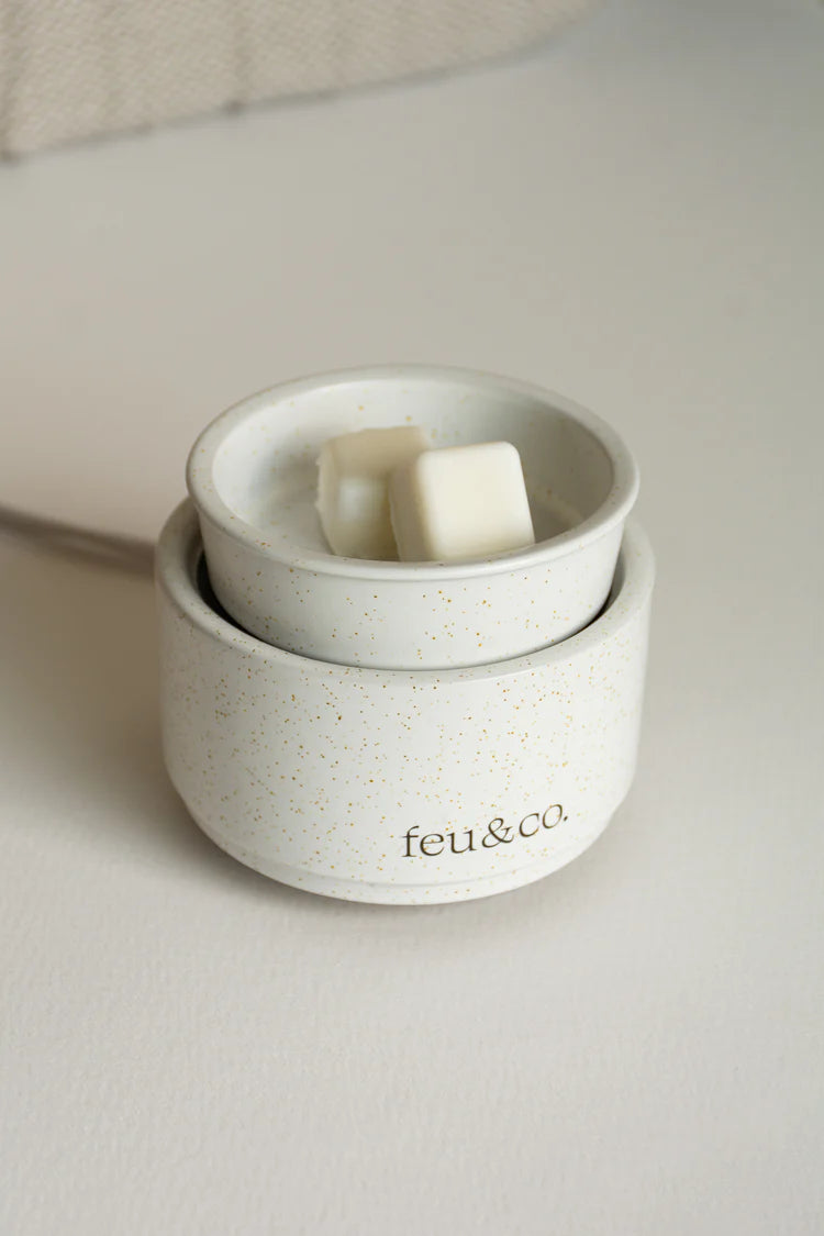 Diffuseur électrique – Grès blanc, pratique, élégant et sans flamme