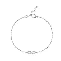 BRACELET INFINI EN ACIER INOXYDABLE ET ZIRCONS - ARZ STEEL