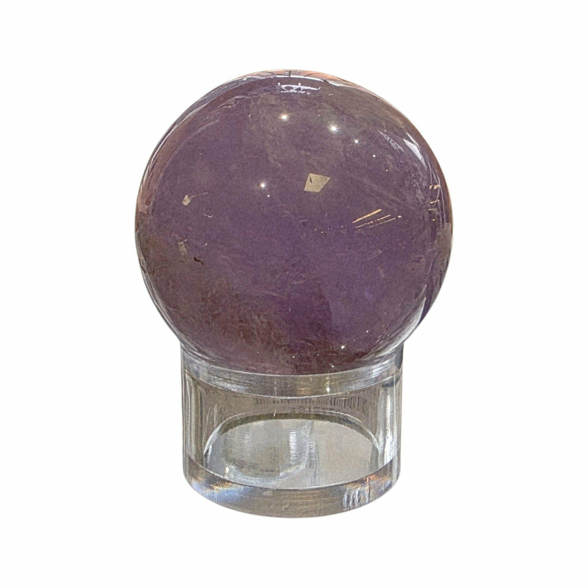 SPHÈRE PIERRE NATURELLE AMÉTHYSTE & QUARTZ FUMÉ