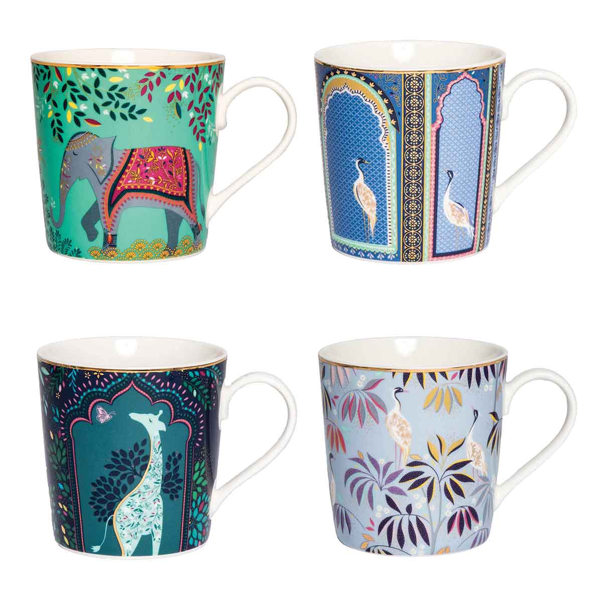 ENSEMBLE 4 TASSES INDE SARA MILLER | PORTMEIRION