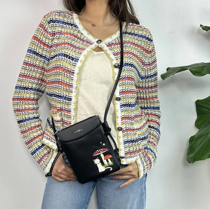Mini sac à main Champignon noir ESPE – Ludique, créatif et végétalien