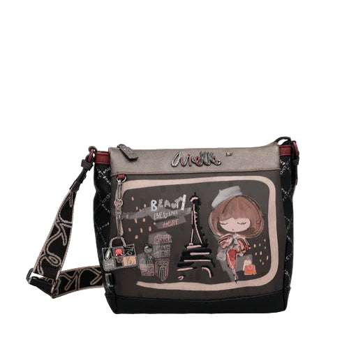 SAC BANDOULIERE 3 COMPARTIMENTS MADEMOISELLE - ANEKKE