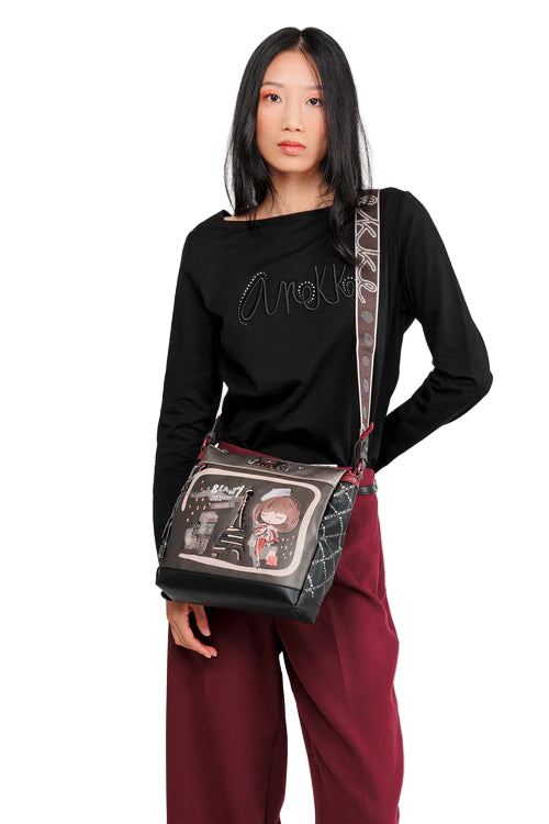 SAC BANDOULIERE 3 COMPARTIMENTS MADEMOISELLE - ANEKKE