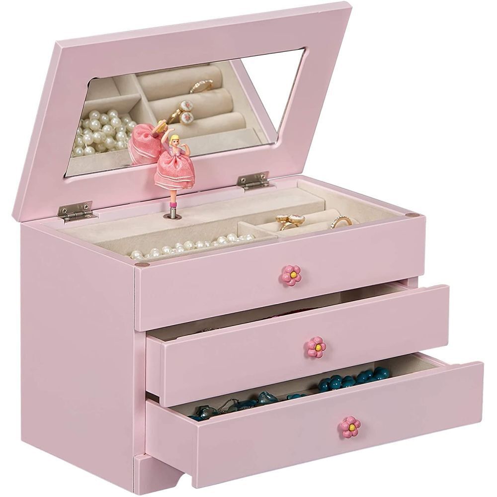 COFFRE BIJOUX ROSE MUSICAL/BALLERINE ALICE 00833S20