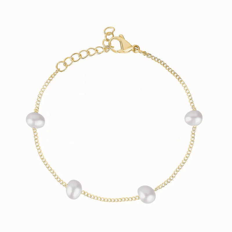 BRACELET PEARL STATION - ARZ STEEL