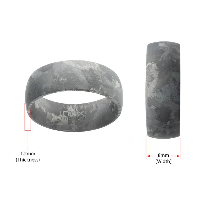BAGUE EN TITANE GIVRE | BIJOUX INOX CANADA