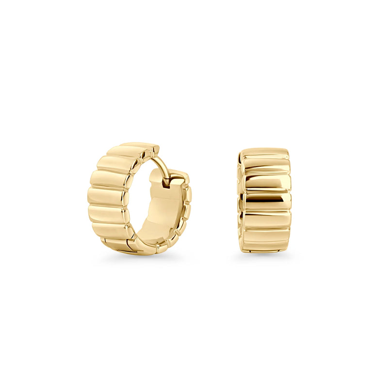 BOUCLES D'OREILLES DORMEUSES LIGNÉES EN ACIER INOXYDABLE DORÉ | MIA BIJOUX