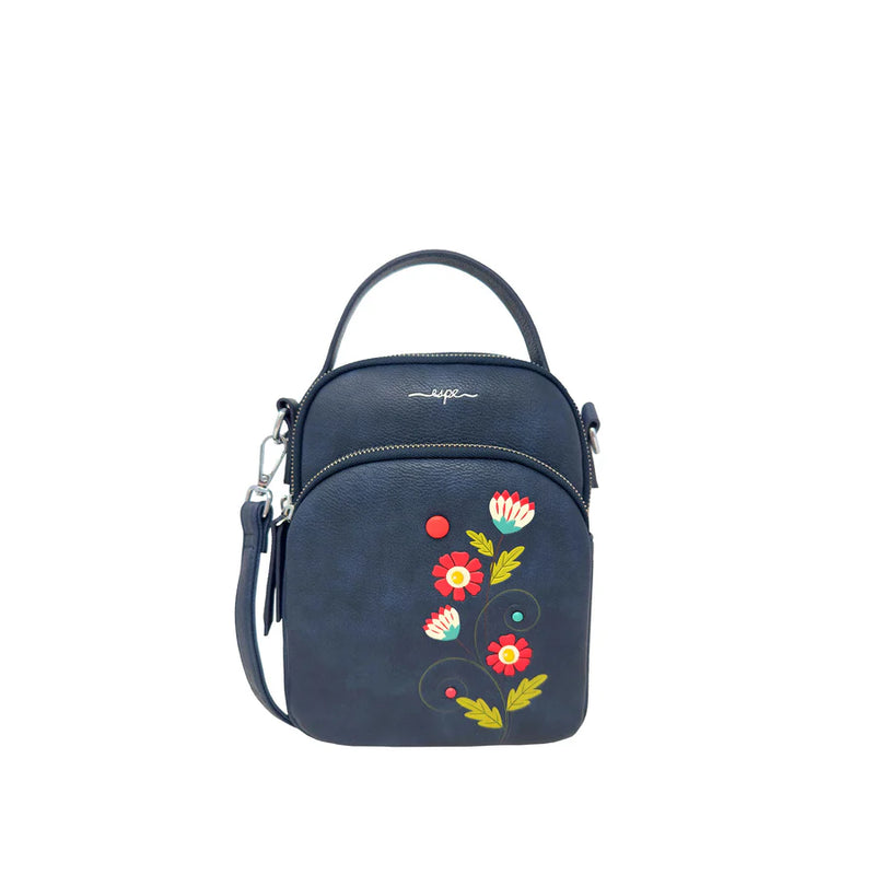 SAC A BANDOULIERE FLORA BLEU - ESPE