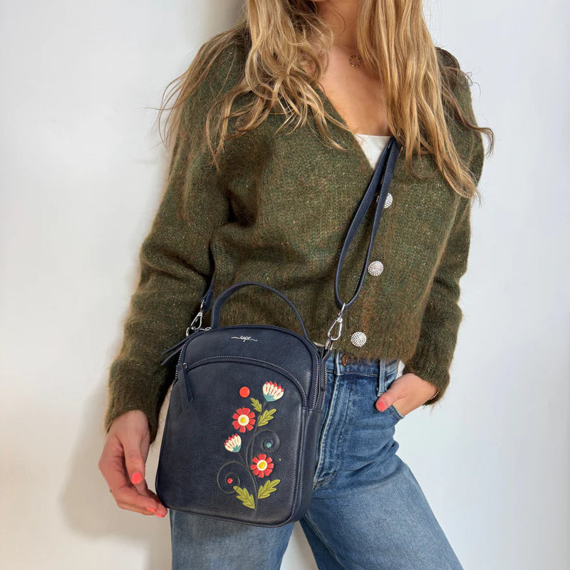 SAC A BANDOULIERE FLORA BLEU - ESPE