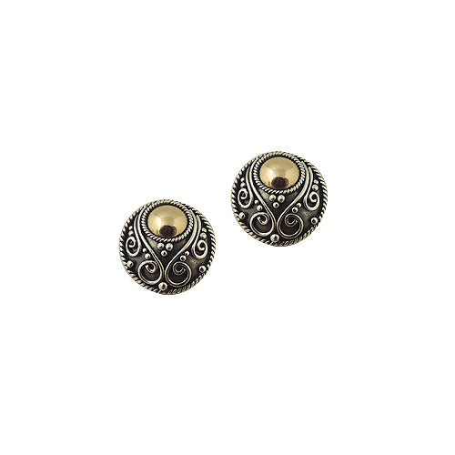 BOUCLES D'OREILLES OR ET ARGENT STERLING BIJOUX DE BALI