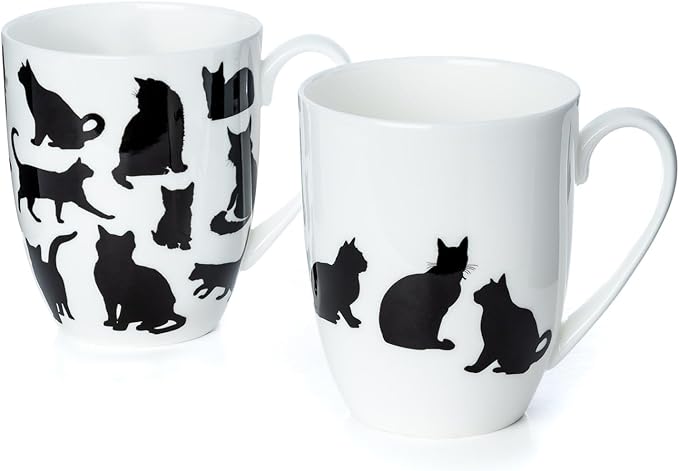 ENSEMBLE 2 TASSES SILHOUETTES CHATS MCINTOSH