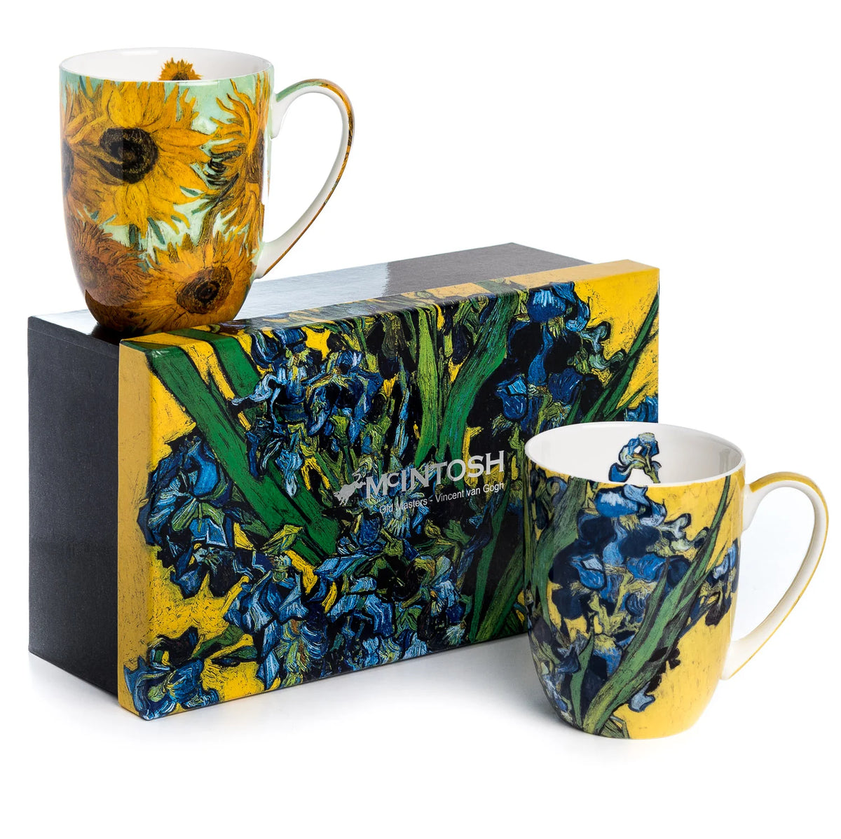 ENSEMBLE 2 TASSES VAN GOGH FLEURS MCINTOSH