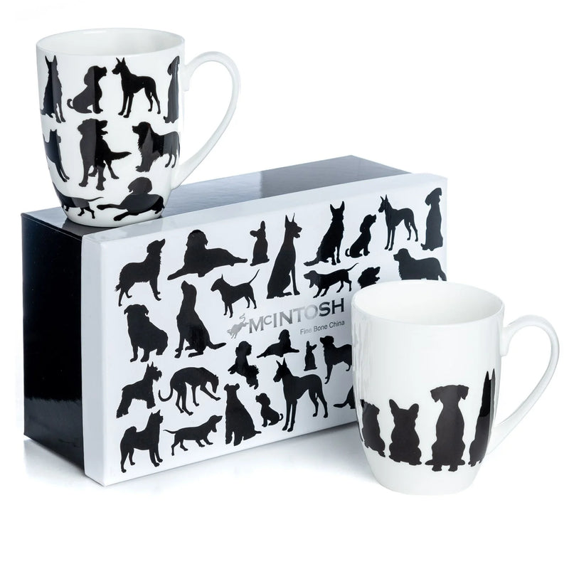 ENSEMBLE 2 TASSES SILHOUETTES DE CHIENS