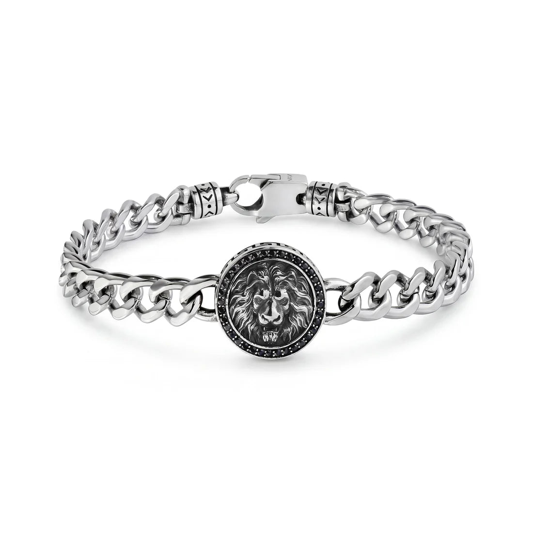 BRACELET ROI DE LA SAVANE AVEC TÊTE DE LION EN ACIER INOXYDABLE - AREZZO