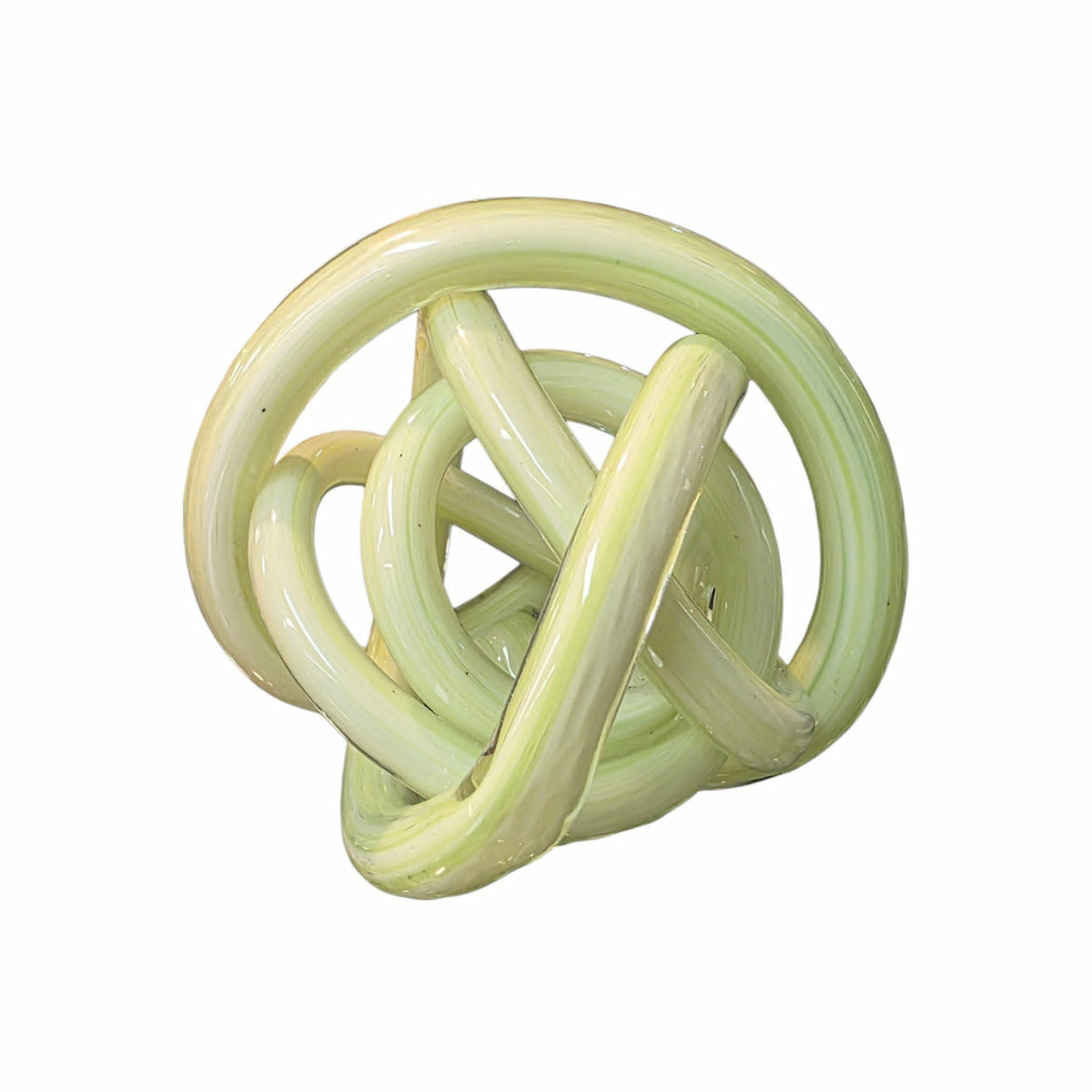 Noeud de verre soufflé (moyen) vert lime - Symbole de l'éternité
