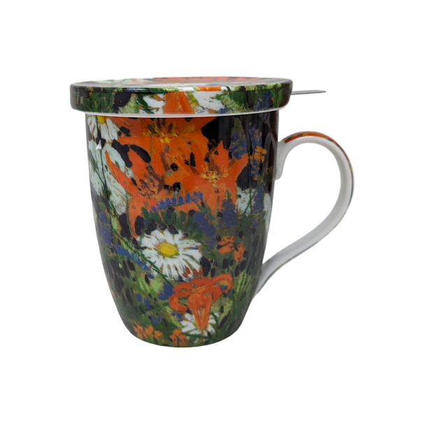 TASSE A THE THOMSON MARGUERITES AVEC INFUSEUR ET COUVERCLE