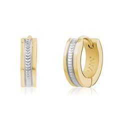 BOUCLES D'OREILLES 2 TONS EN ACIER INOXYDABLE | ARZ STEEL