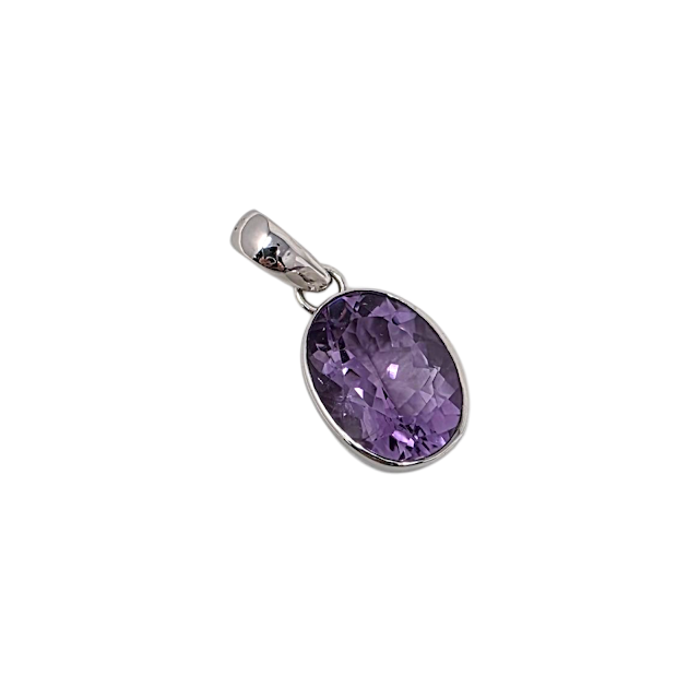 PENDENTIF OVAL AVEC PIERRE AMETHYSTE | LIBRAIRIE BOUTIQUE VÉNUS