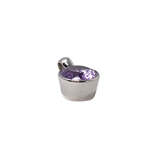 PENDENTIF OVAL AVEC PIERRE AMETHYSTE | LIBRAIRIE BOUTIQUE VÉNUS