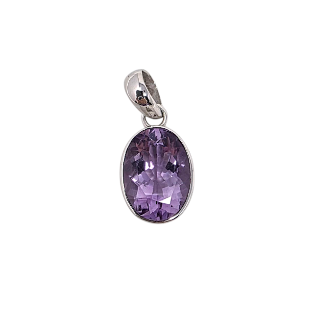 PENDENTIF OVAL AVEC PIERRE AMETHYSTE | LIBRAIRIE BOUTIQUE VÉNUS