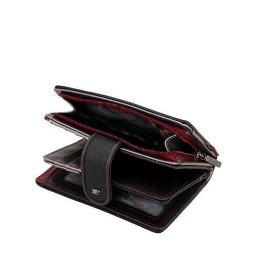 MOYEN PORTEFEUILLE RFID MADEMOISELLE NOIR - ANEKKE