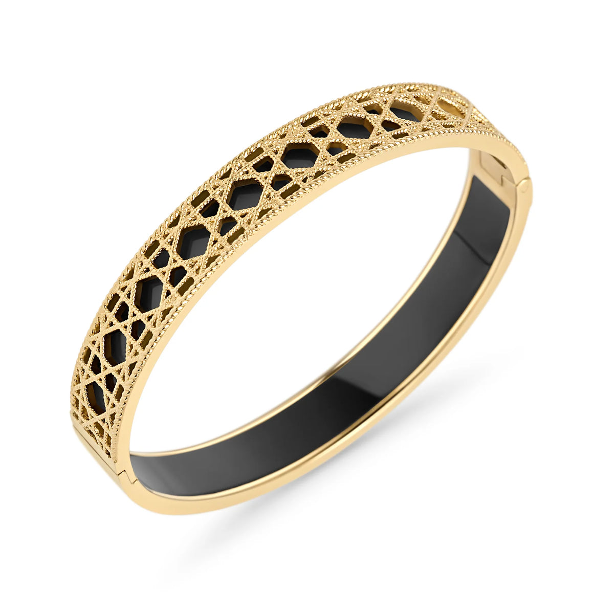 BRACELET JONC ORNEMENTAL ACIER INOXYDABLE - MIA BIJOUX