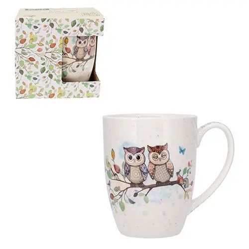 TASSE EN PORCELAINE AVEC HIBOUX – KIUB