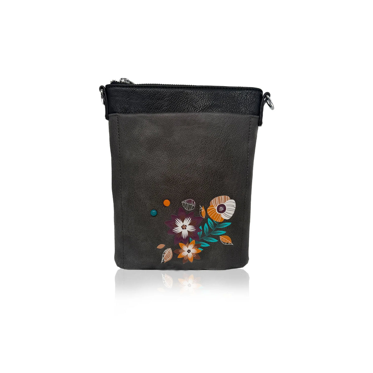 Mini sac bandoulière Aster en cuir végan et motif floral - ESPE