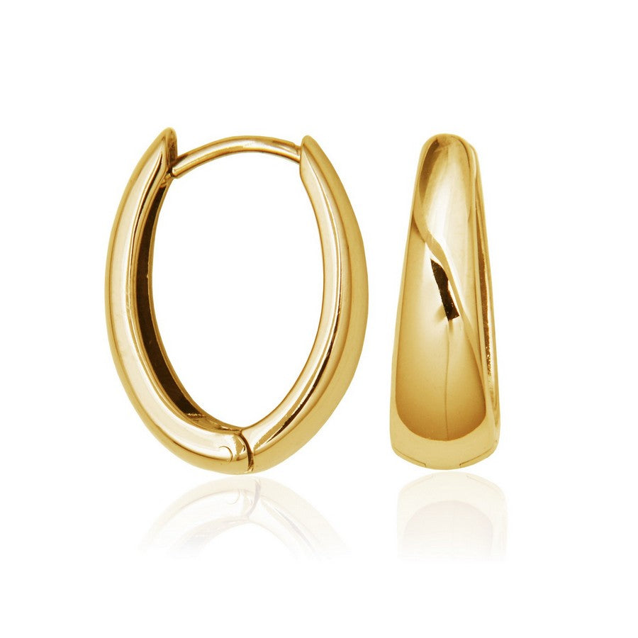 BOUCLES D’OREILLES CRÉOLES OVALES - STEELX