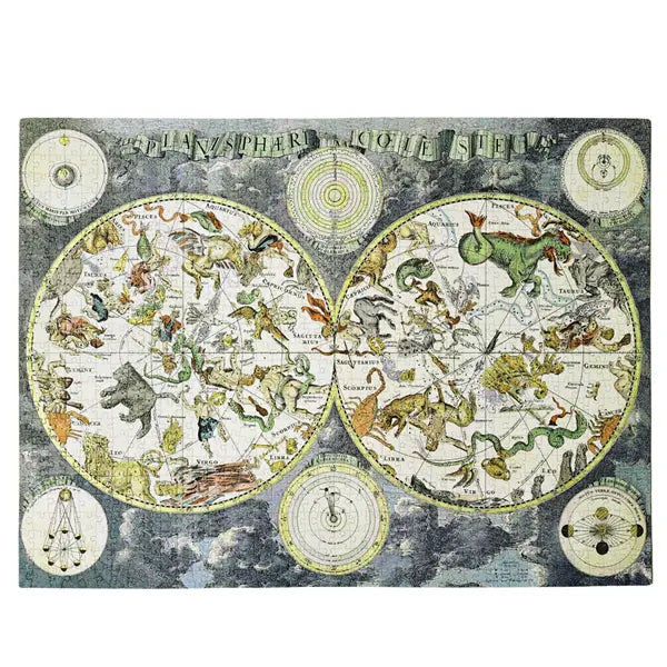 CASSE-TETE PLANISPHERE CELESTE - CARTOGRAPHIE ANCIENNE | JIGSAW PUZZLE