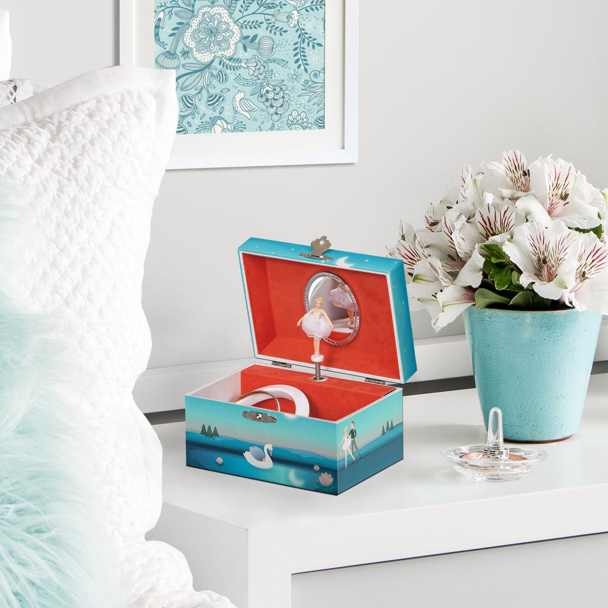 COFFRE À BIJOUX MARLO (CYGNE ET BALLERINE) - MELE ET CO