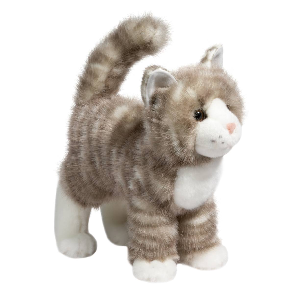 Chat tigré gris à fermeture éclair – Réaliste, doux et attachant | Douglas Cuddle Toy