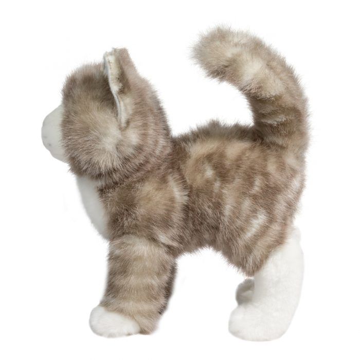 Chat tigré gris à fermeture éclair – Réaliste, doux et attachant | Douglas Cuddle Toy