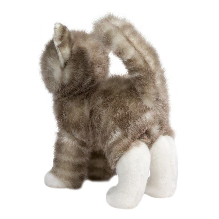 Chat tigré gris à fermeture éclair – Réaliste, doux et attachant | Douglas Cuddle Toy