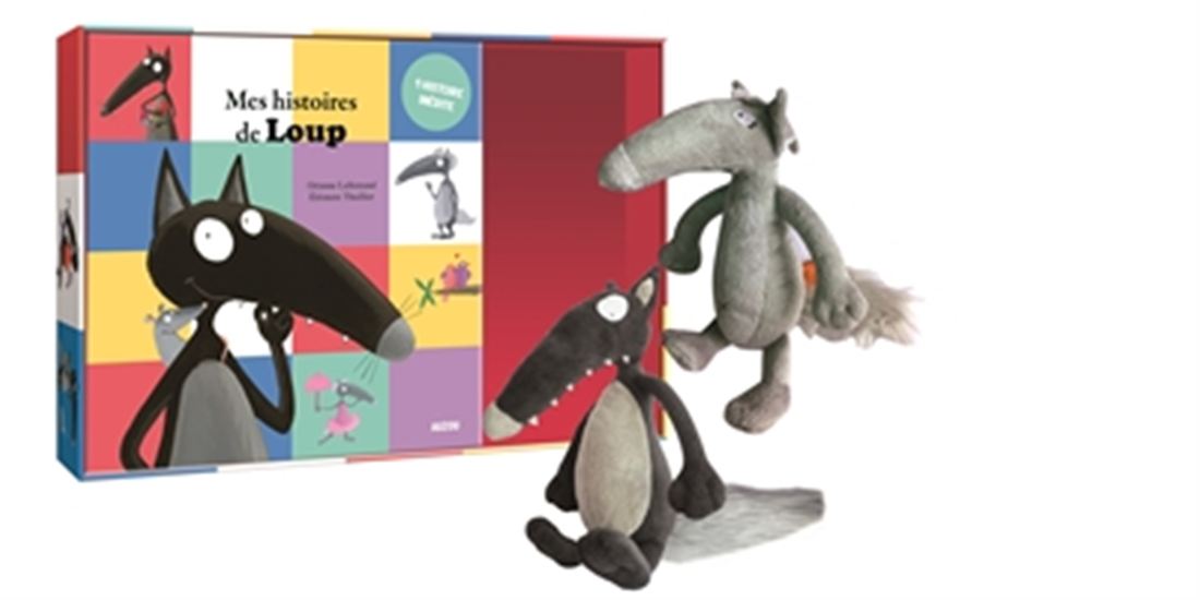 MON COFFRET 2 PELUCHES LOUP