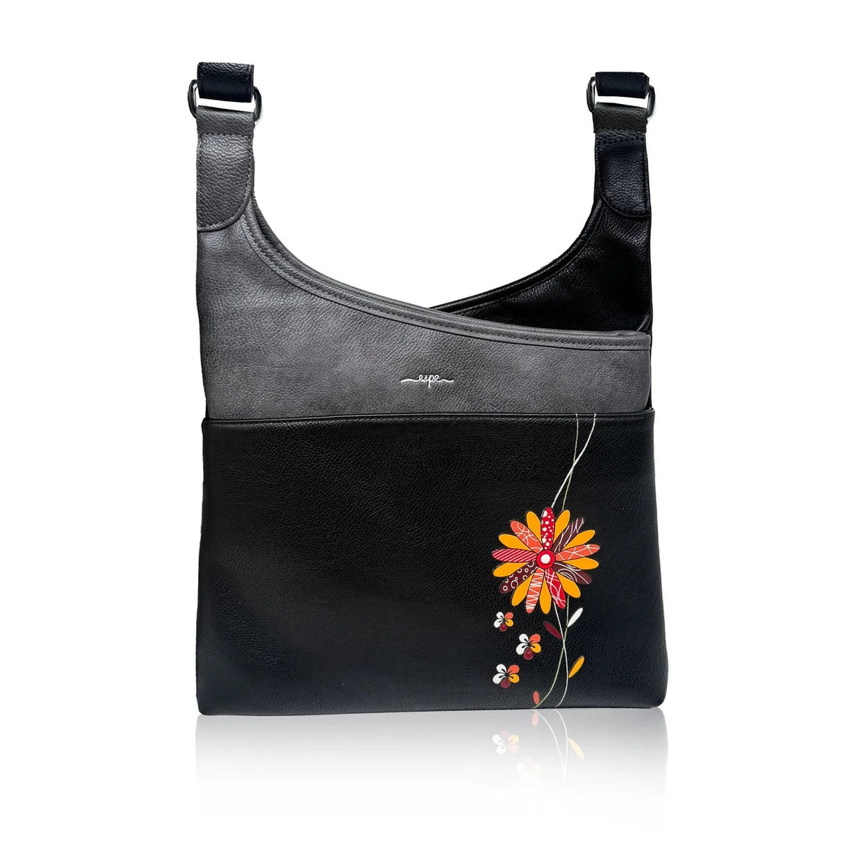 Sac messager Lanta en cuir végan à morif floral - ESPE