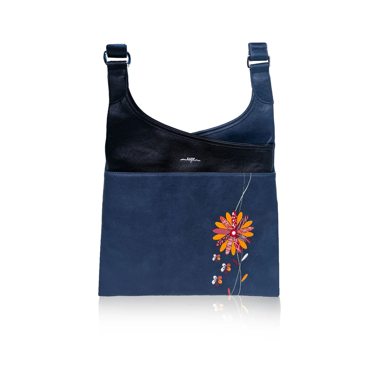 Sac messager Lanta en cuir végan à morif floral - ESPE