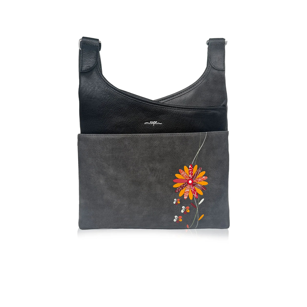 Sac messager Lanta en cuir végan à morif floral - ESPE