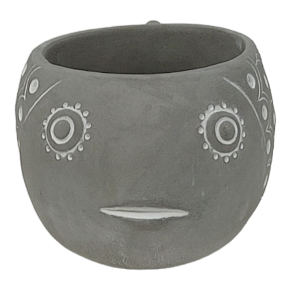 CACHE POT POISSON GRIS CB180396