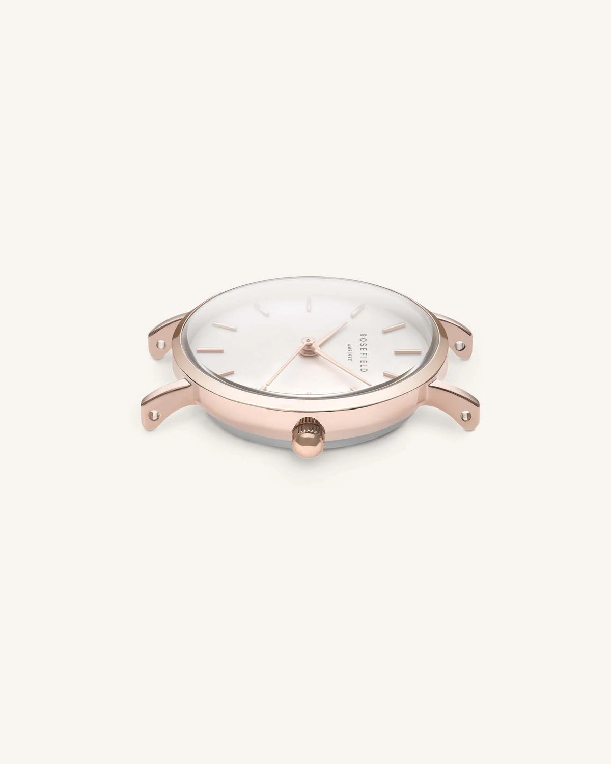 MONTRE ROSEFIELD BRACELET OR ROSE FOND BLANC