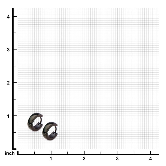 BOUCLES D'OREILLES DORMEUSES ACIER NOXYDABLE NOIR | INOX CANADA