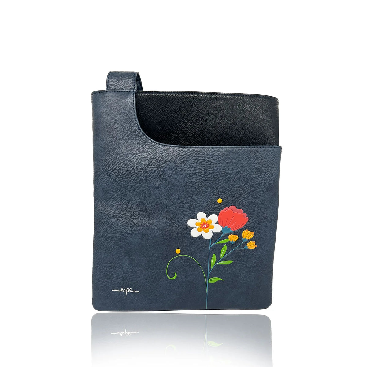 SAC BANDOULIERE JASMINE FLEURI EN CUIR VÉGANE - ESPE 