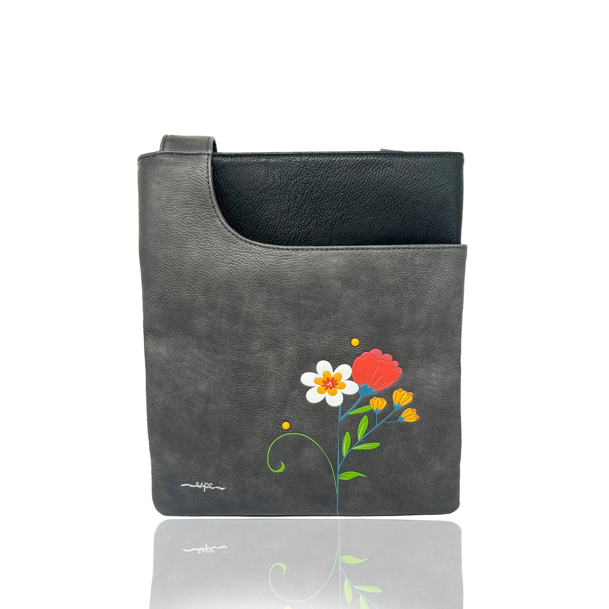 SAC BANDOULIERE JASMINE FLEURI EN CUIR VÉGANE - ESPE 