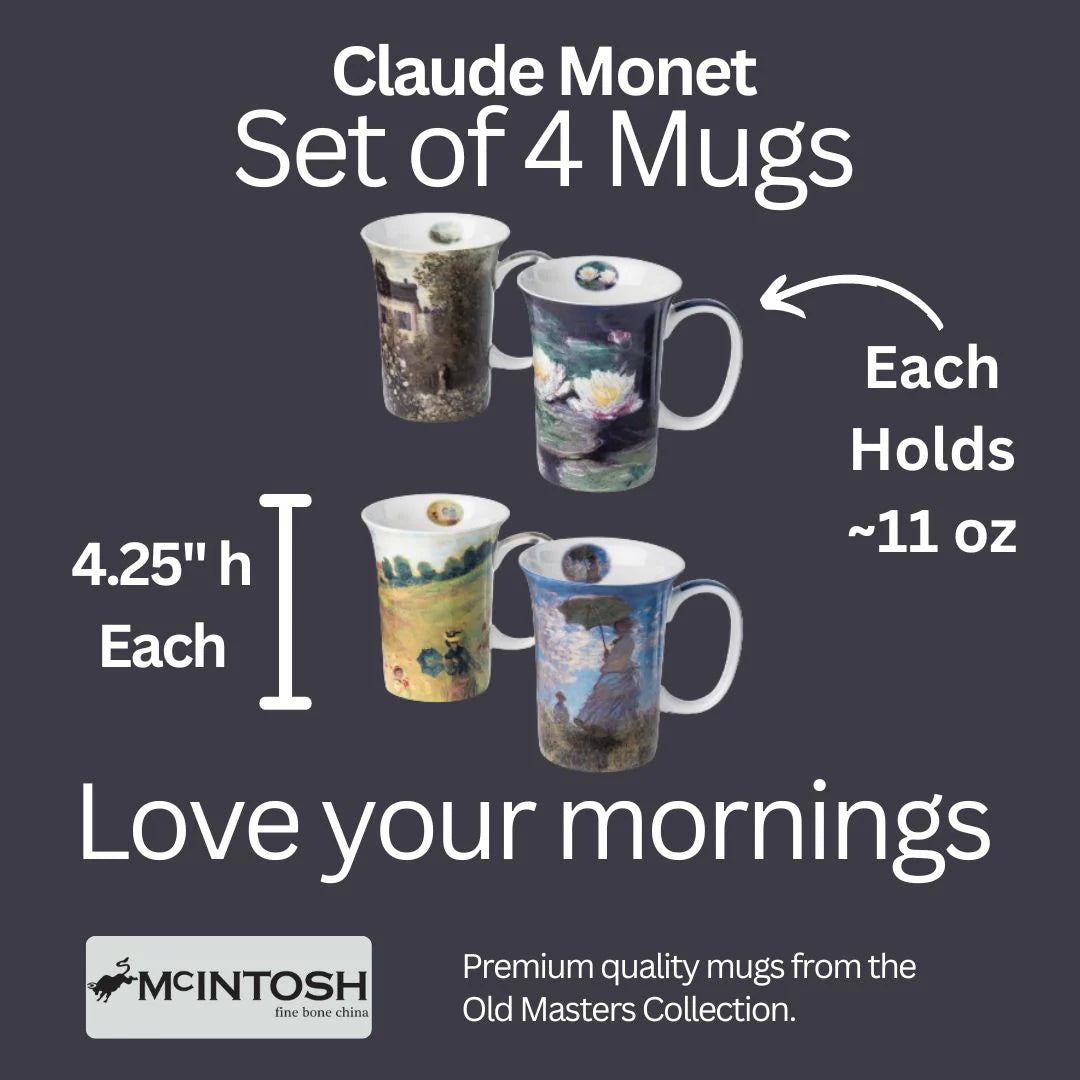 ENSEMBLE 4 TASSES MONET