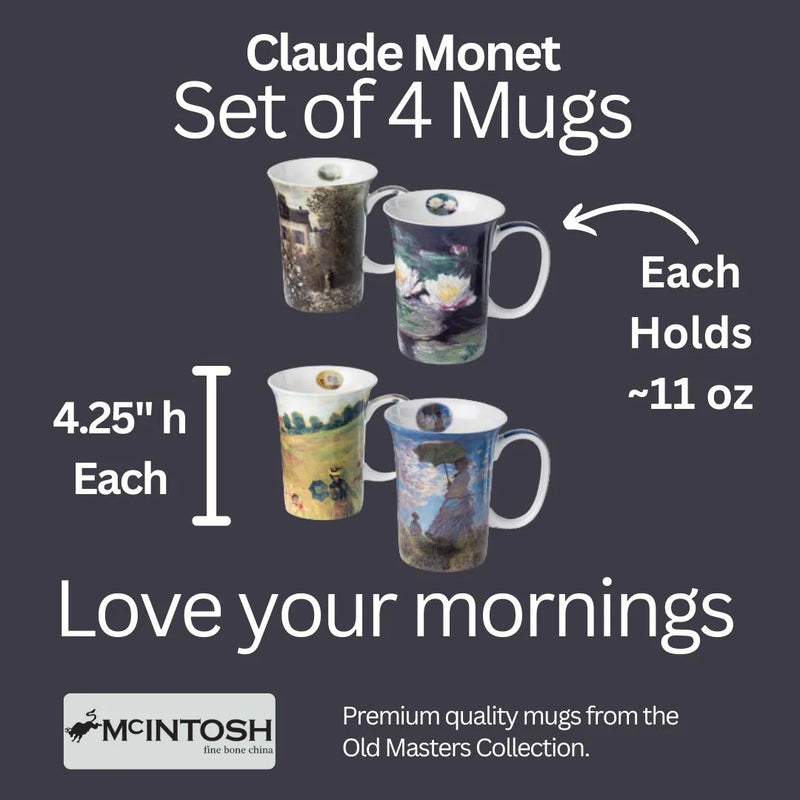 ENSEMBLE 4 TASSES MONET